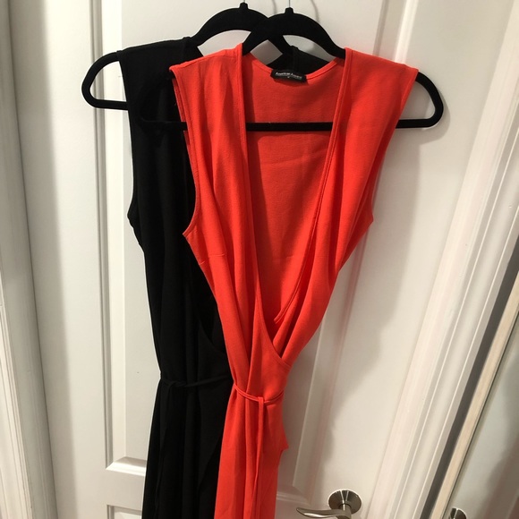 American Apparel size medium 95% polyester 5% elastane wrap dresses - Picture 3 of 17